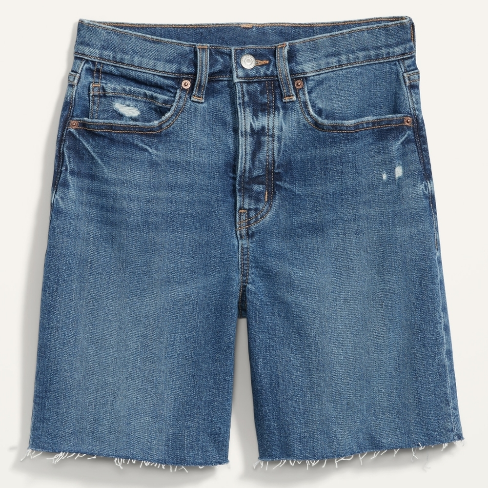 Old Navy, size 14, Extra High-Waisted Cut-Cff Jean Shorts